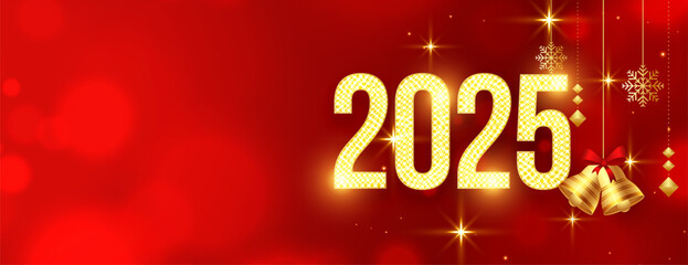 decorative 2025 new year festive wallpaper with text space