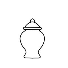 Vase line icon