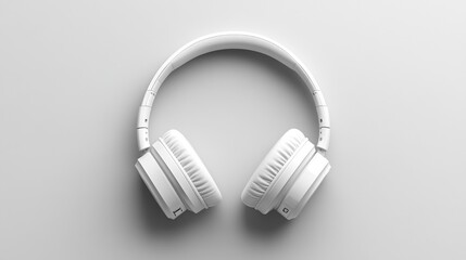 White over-ear headphones on a plain white background.