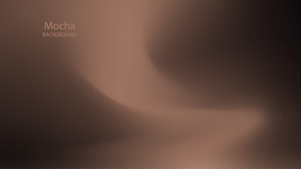 Lines curve. Mocha mousse colour tone. Gradient background, Grainy texture. pastel gradation pattern, blur elegant backdrop. Trendy colors 2025 year. Abstract soft vector illustration