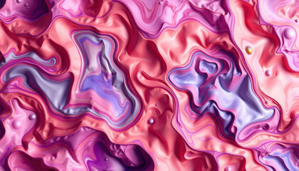 Abstract Pink Purple Swirls Liquid Marble Design