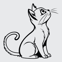 cat image silhouette vector art and illustration