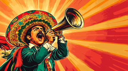 Celebrating Mexican Independence Day with passionate expression and vibrant colors