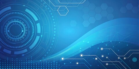 Abstract Technological Background Featuring Futuristic Circuits and Network Connections