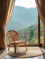 Serene mountain retreat indian hotel room gigapixel view tranquil interior inviting perspective nature escape