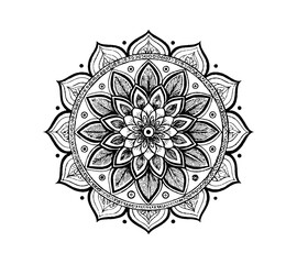 Luxury Mandala vector silhouette