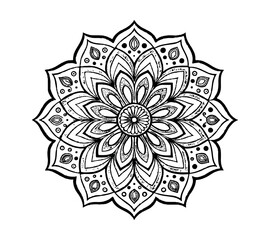 Luxury Mandala vector silhouette