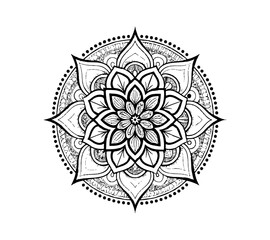 Luxury Mandala vector silhouette 