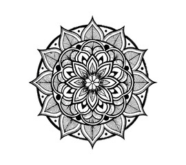Luxury Mandala vector silhouette 