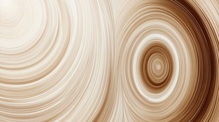 Fototapeta premium Abstract Circular Pattern in Brown and White Hues