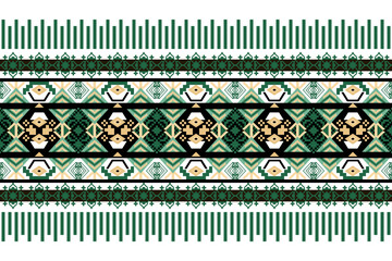 Ethnic pattern seamless, Geometric design ,Aztec embroidery border seamless patterns.ethnic design,  pattern art wallpaper Background, Design for fabric, curtain, carpet ,geometry seamless pattern