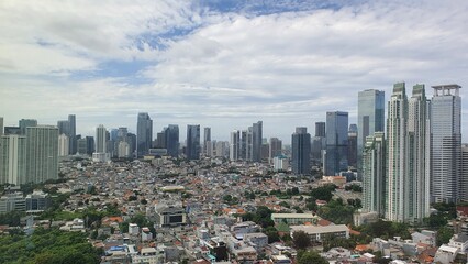 Jakarta, Indonesia – December 12, 2024: A cityscape view of Indonesia capital city Jakarta