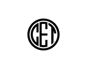 CET Logo design vector template. CET