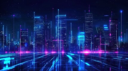 Fototapeta premium Exploring the integration of digital twins in modern urban planning.