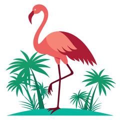 flamingo silhouette cut file design.