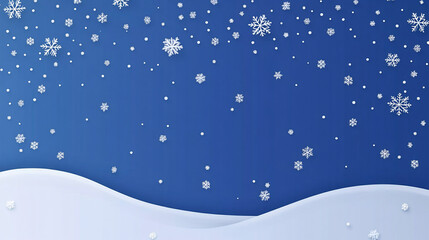 blue christmas background with snowflakes