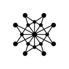 3d model of molecule neural network node illustration centered.