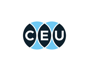 CEU logo design vector template. CEU