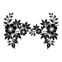 black and white floral background