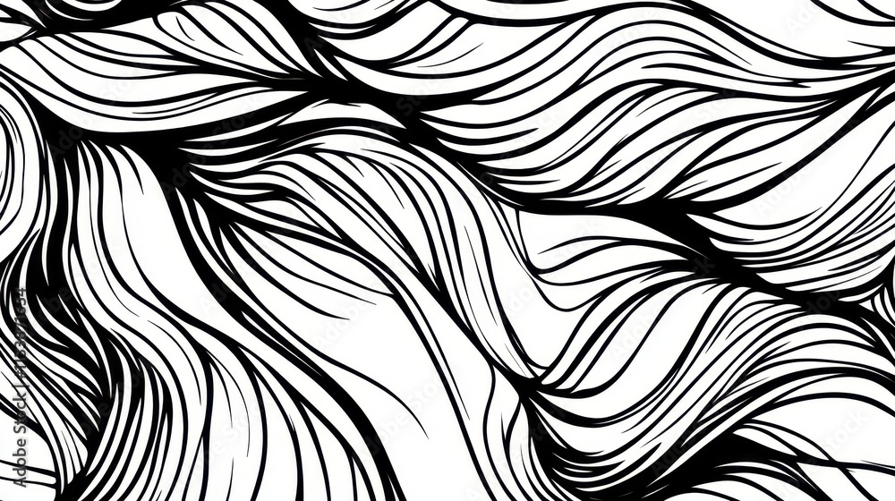 Poster unique artistic background filled with intricate line work and movement.