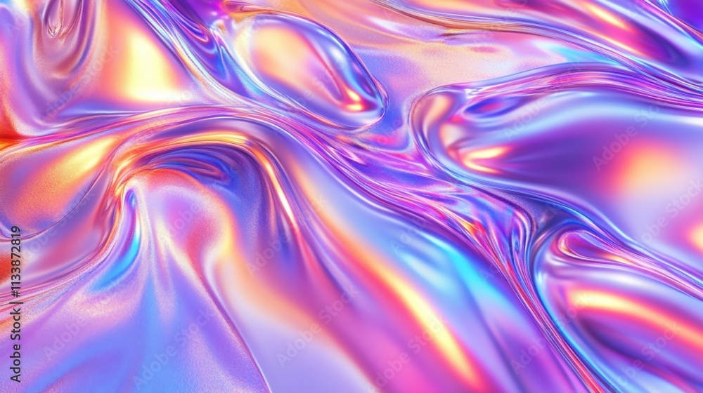 Poster chrome shapes and holographic elements blend seamlessly in abstract 3d illustrations.