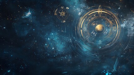 Celestial Cosmic Compass Guiding Through Starry Nights