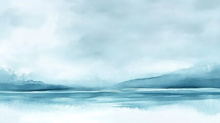 Fototapeta premium Watercolor illustration showcasing gentle aquatic beauty.