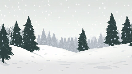 Fototapeta premium winter background of forest landscape and snow