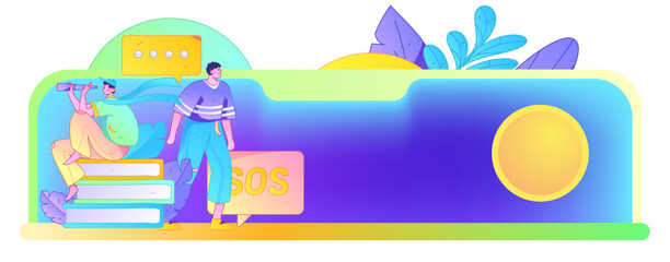 Communicate with consultants flat vector character concept operation hand drawn illustration
