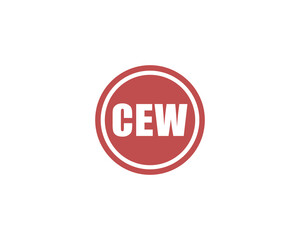 CEW logo design vector template. CEW