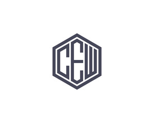 CEW logo design vector template. CEW
