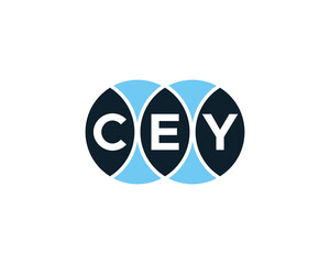 CEY logo design vector template. CEY