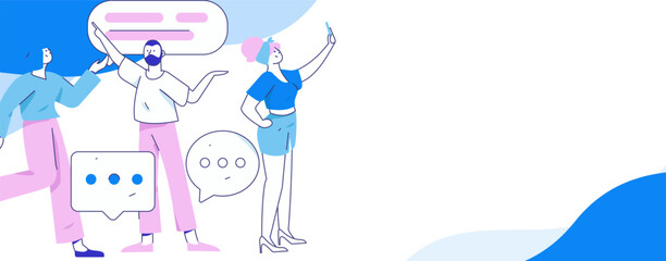 Communicate with consultants flat vector character concept operation hand drawn illustration
