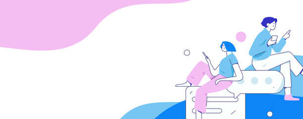 Communicate with consultants flat vector character concept operation hand drawn illustration
