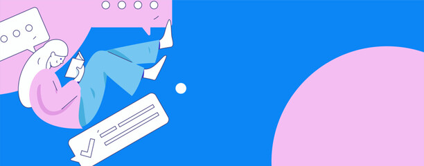 Communicate with consultants flat vector character concept operation hand drawn illustration
