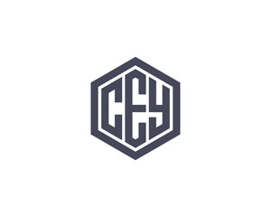 CEY logo design vector template. CEY