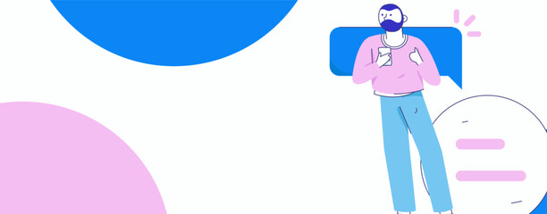 Communicate with consultants flat vector character concept operation hand drawn illustration
