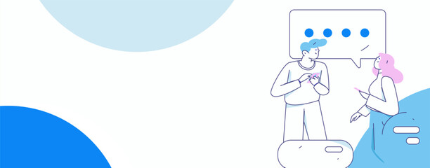 Communicate with consultants flat vector character concept operation hand drawn illustration
