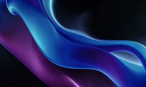 Abstract blue and purple liquid wavy shapes futuristic banner. Glowing retro waves vector background
