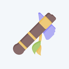 Icon Toma Hawk. related to Native American symbol. flat style. design editable