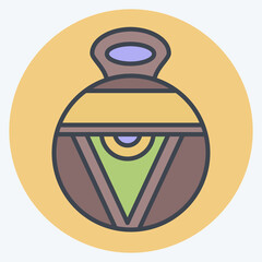Icon Vase. related to Native American symbol. color mate style. design editable