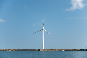 洋上の風力発電のタービン