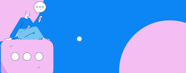 Communicate with consultants flat vector character concept operation hand drawn illustration
