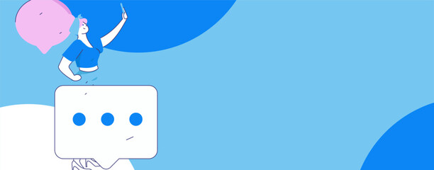 Communicate with consultants flat vector character concept operation hand drawn illustration
