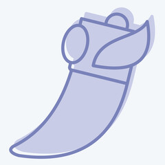 Icon Claw. related to Native American symbol. two tone style. design editable
