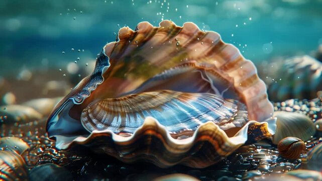 Shells under the sea Videos 4K
