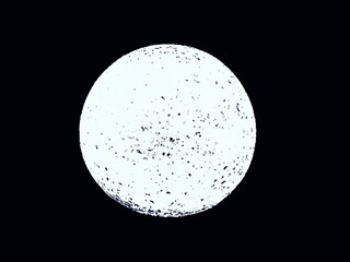 The black background in the image is a circle with white and black colors with white and black dots. The illustration looks like a moon with two colors, black and white, used as an illustration.