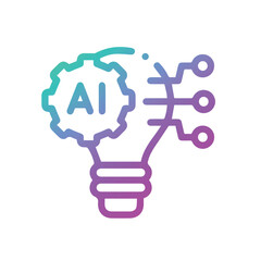 Artificial Intelligence AI Chip in Human Head. Artificial Intelligence icon with Machine learning, digital skills, generative AI, AI technology, algorithm, virtual intelligence and future