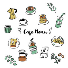 カフェメニュー線画