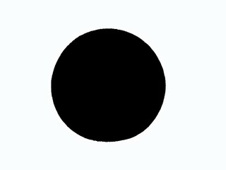 The white background in the picture is a black circle, there is no other color, only black, used as an illustration in various artworks, there are two colors, white and black.